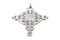 The Bead Chest Silver Ethiopian Coptic Cross Pendant, African Abyssinian Design, Orthodox Christian Pendant for Jewelry